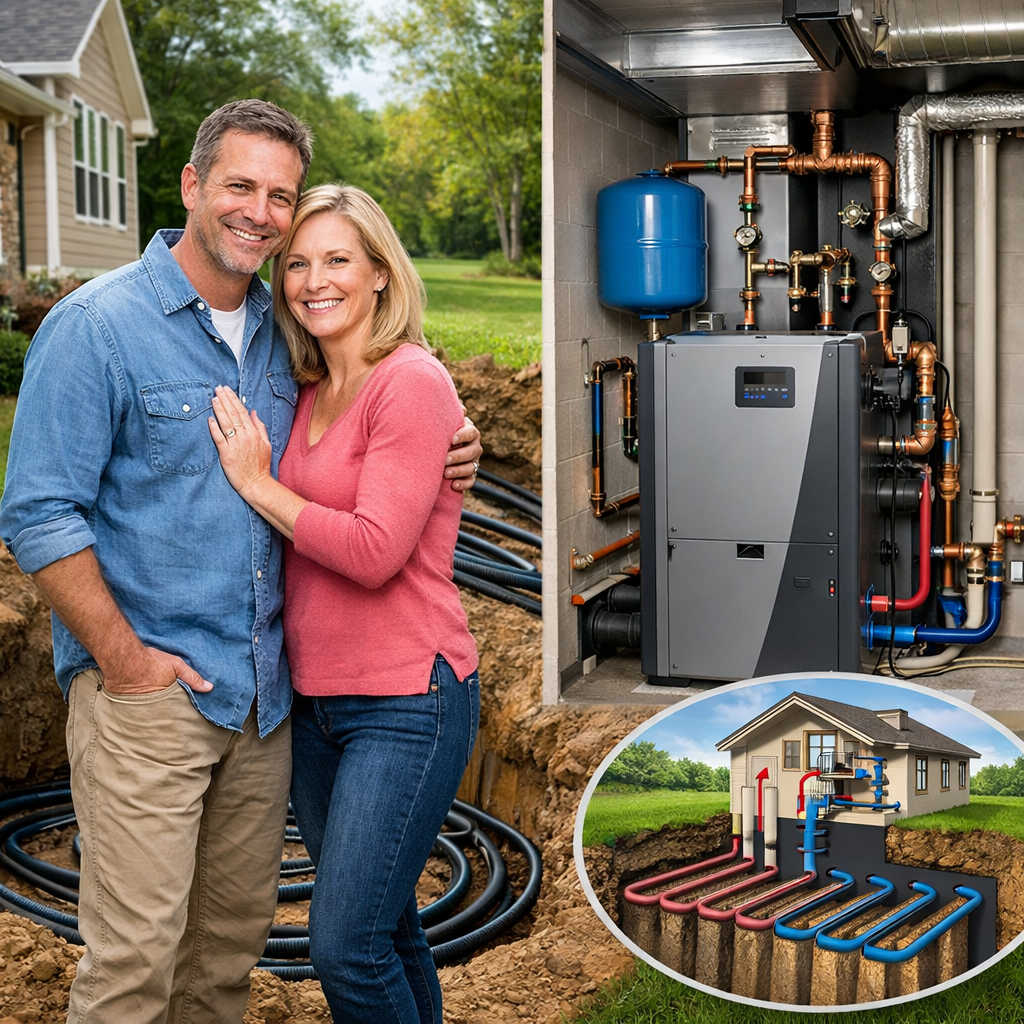 Geothermal HVAC System in Happy Home-1